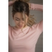 T-shirt Techty Honey Manches Longues - Rose Pâle