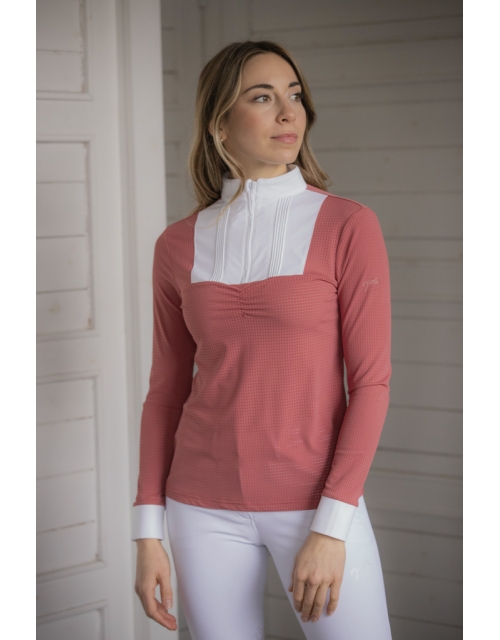 Polo de Concours Florence Manches Longues - Terracotta