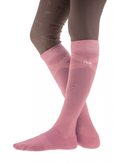 Gummy Socks - White & Old Pink