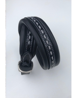 collier pour chien en cuir noir Pénélope-Store