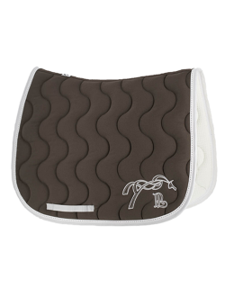 Classic point sellier saddle pad - Taupe & white
