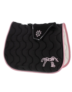 Tapis de selle Point sellier & Bonnet - Noir & rose