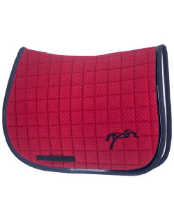 Eden by Pénélope Stars Saddle Pad - Black & Red
