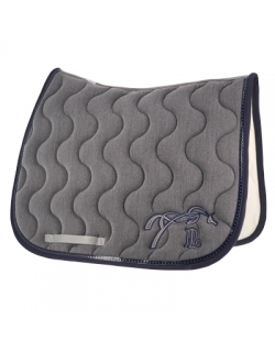 Classic Point Sellier Saddle pad - Mottled Grey & Navy