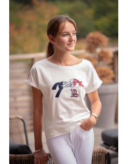 Poppy Off-White & Tricolor Braid T-Shirt - Children