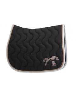 Classic Point Sellier Saddle Pad - Black & Gold Pink