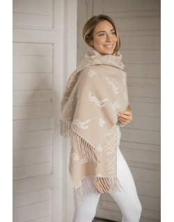 Lana Scarf - Beige & Ecru